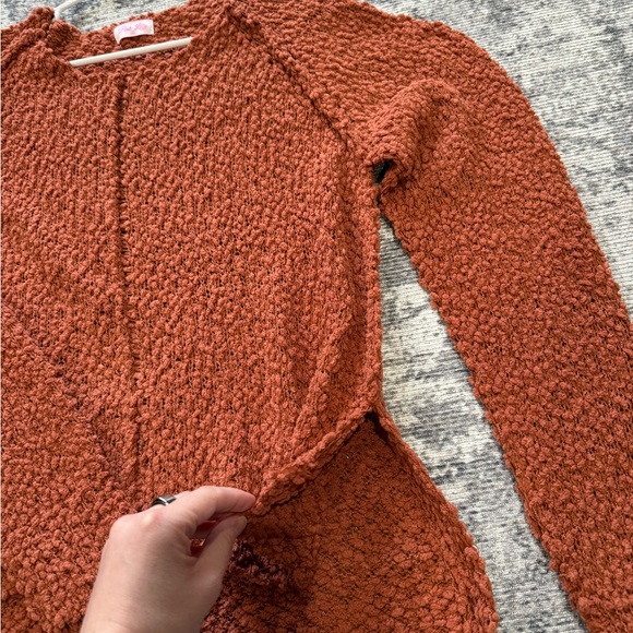 Pink Lily Textured Rust Sweater - Picture 3 of 4